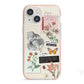 Vintage Love Collage iPhone 13 Mini TPU Impact Case with Pink Edges