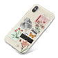 Vintage Love Collage iPhone X Bumper Case on Silver iPhone