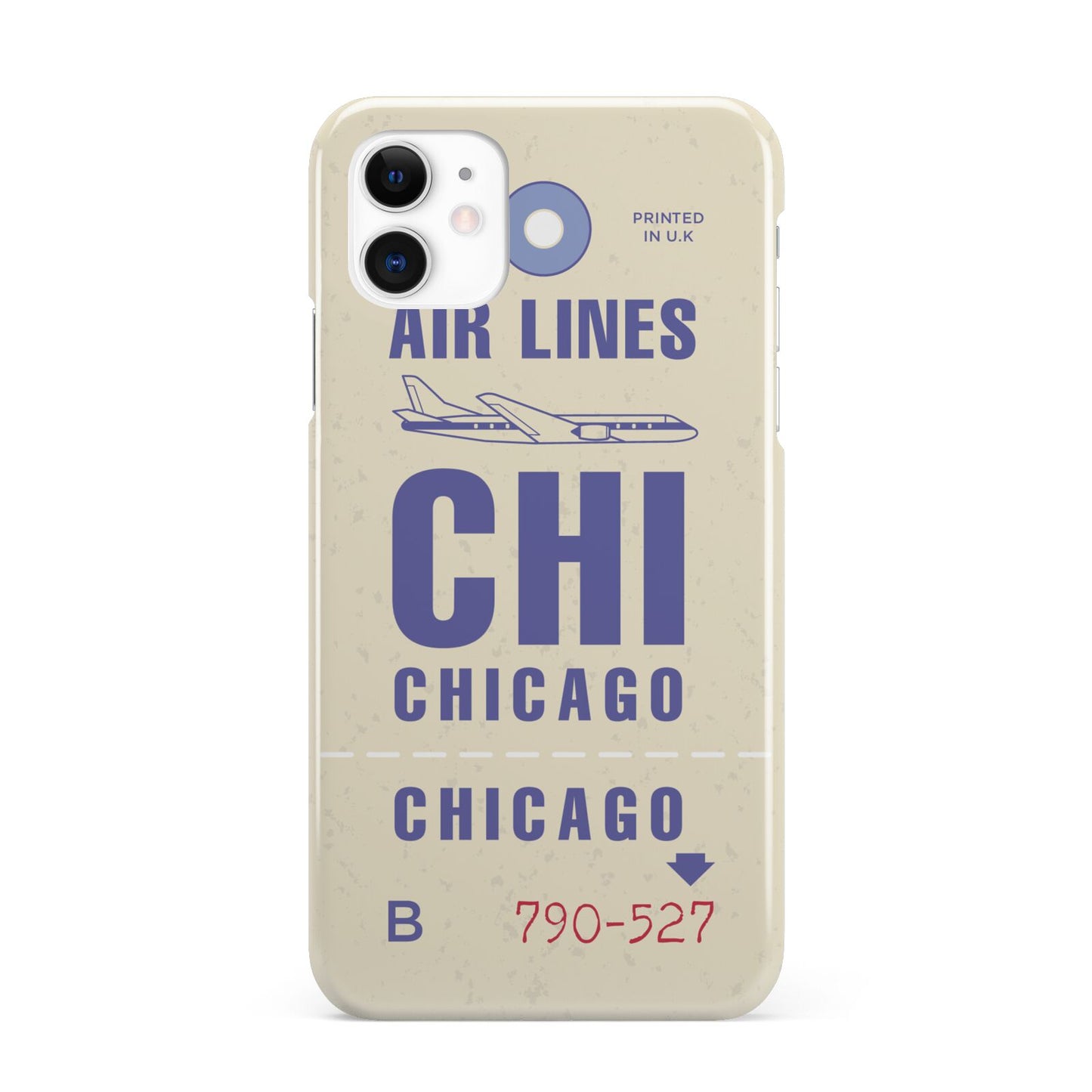 Vintage Luggage Tag Custom iPhone 11 3D Snap Case