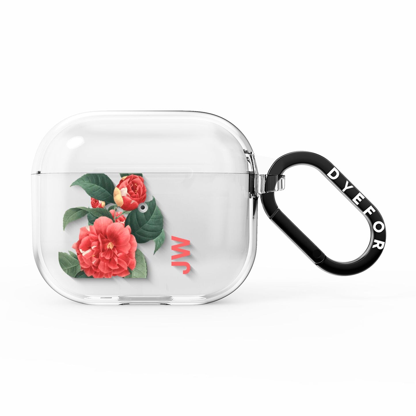 Vintage Personalised Flowers AirPods Clear Case 3rd Gen