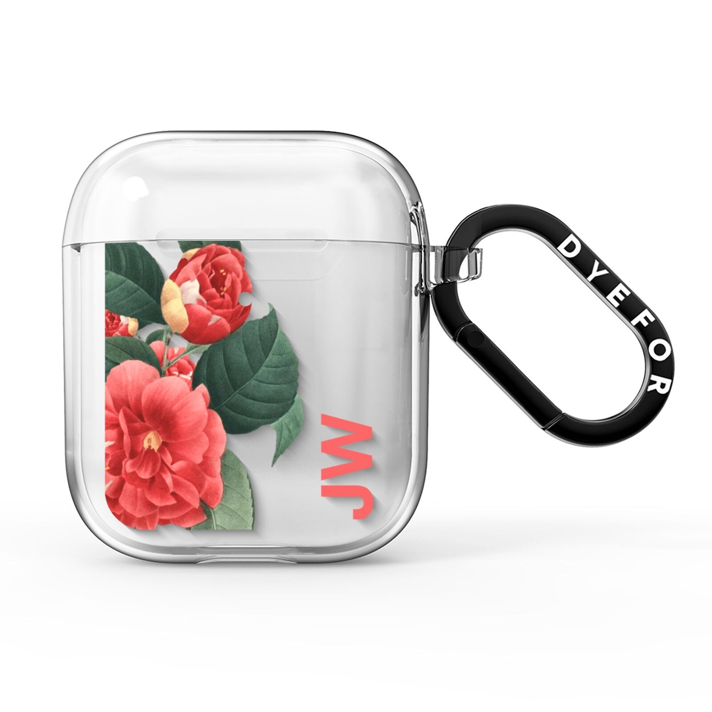 Vintage Personalised Flowers AirPods Clear Case