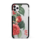 Vintage Personalised Flowers Apple iPhone 11 Pro Max in Silver with Black Impact Case