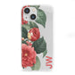 Vintage Personalised Flowers iPhone 13 Mini Clear Bumper Case