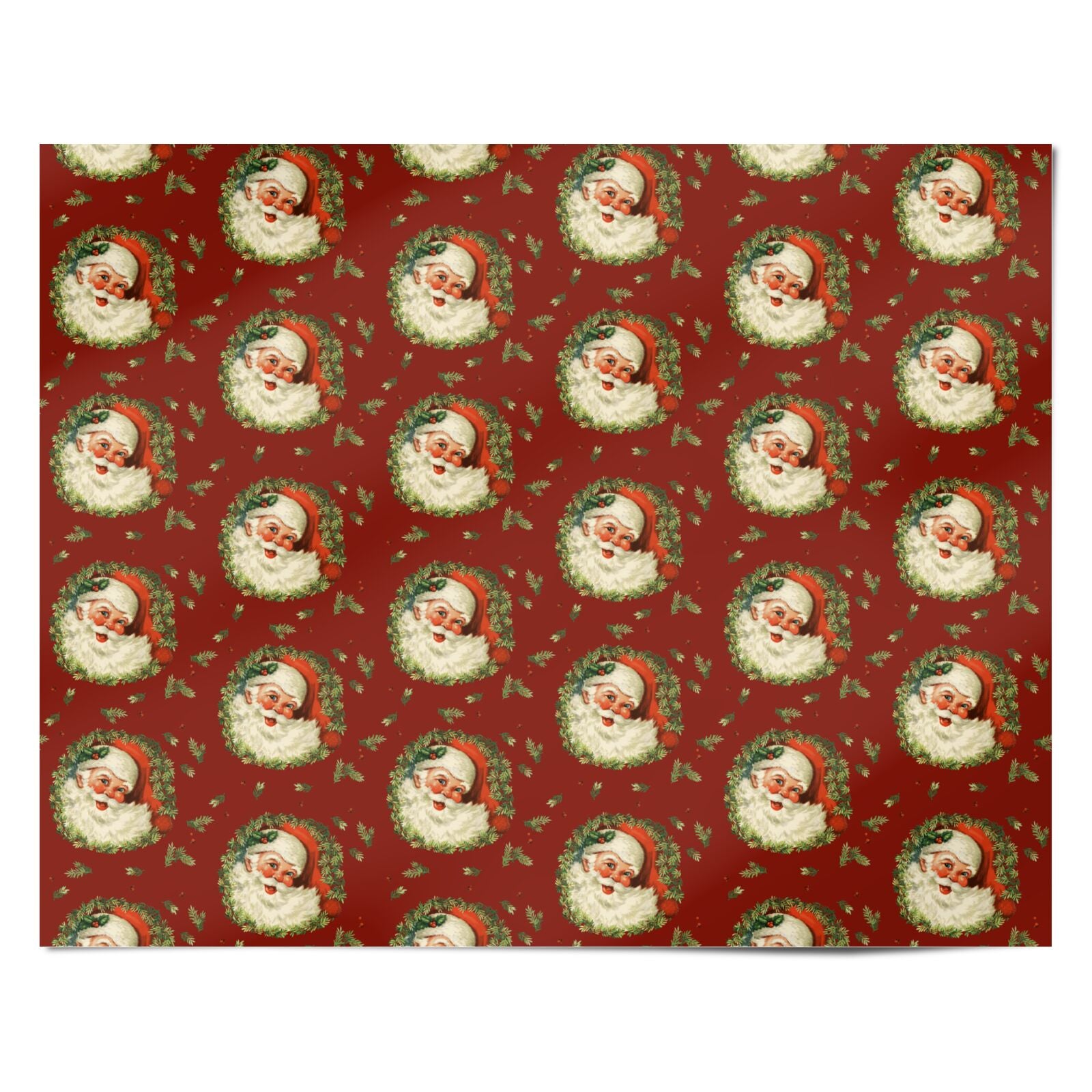 Vintage Santa Christmas Personalised Wrapping Paper Alternative