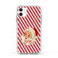 Vintage Santa Personalised Apple iPhone 11 in White with White Impact Case
