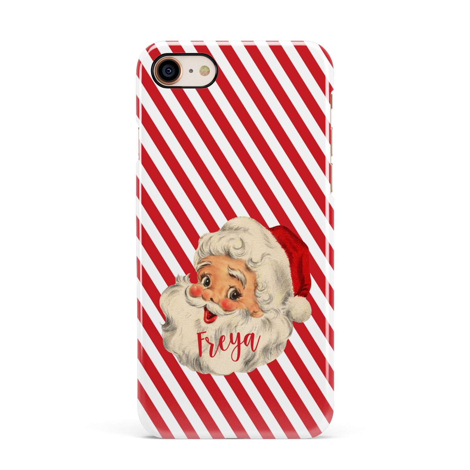 Vintage Santa Personalised Apple iPhone 7 8 3D Snap Case