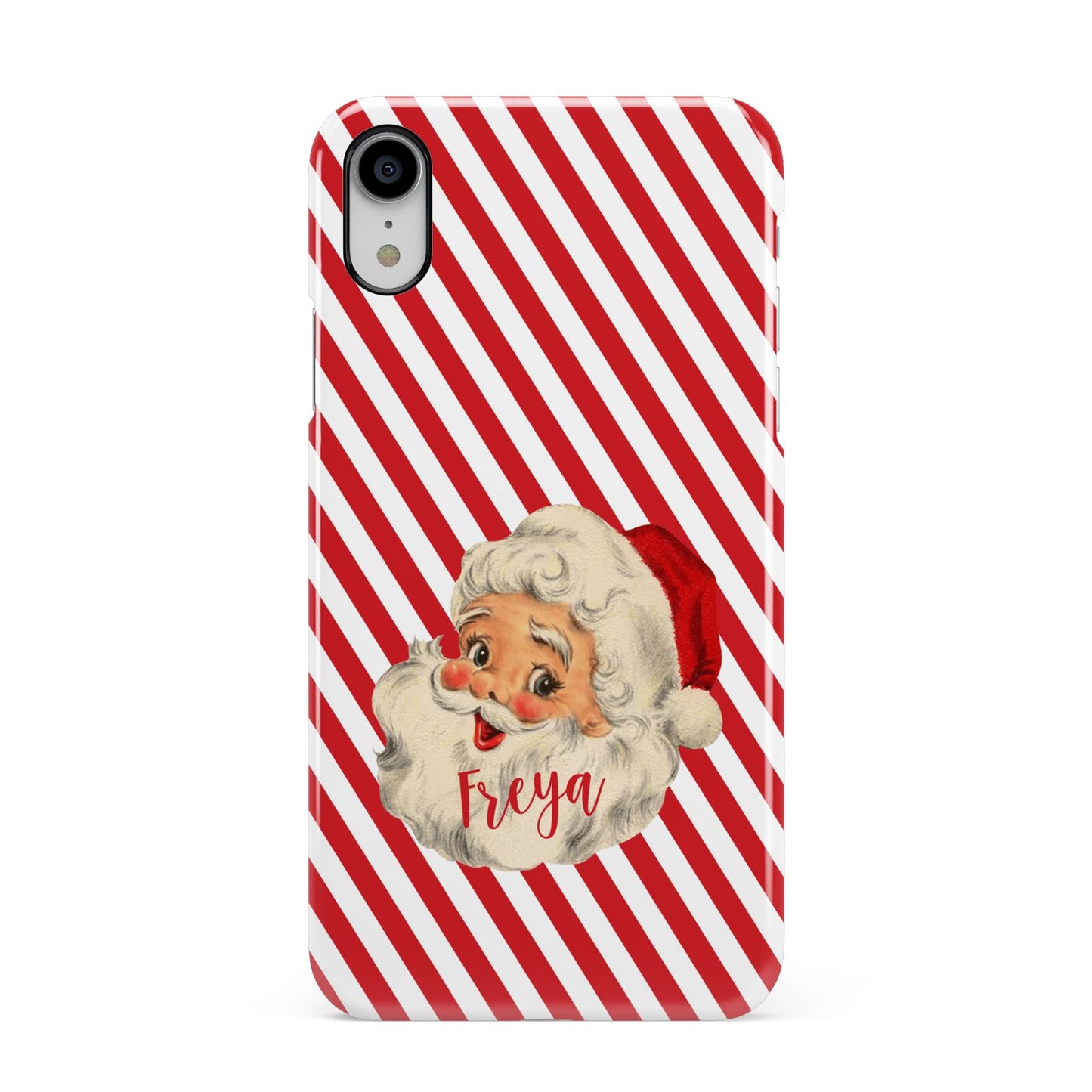Vintage Santa Personalised Apple iPhone XR White 3D Snap Case