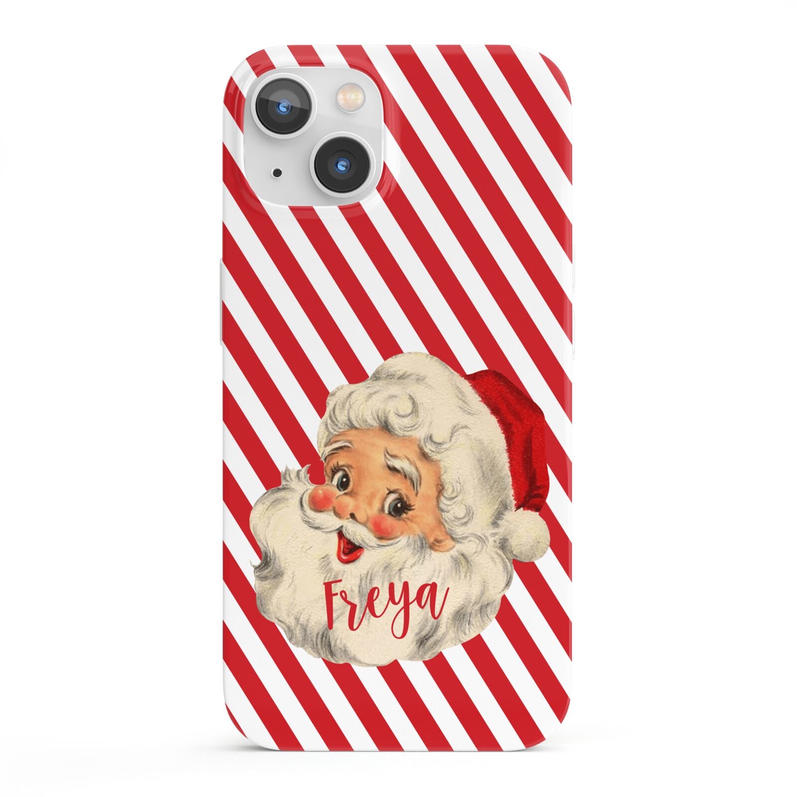Vintage Santa Personalised iPhone 13 Full Wrap 3D Snap Case