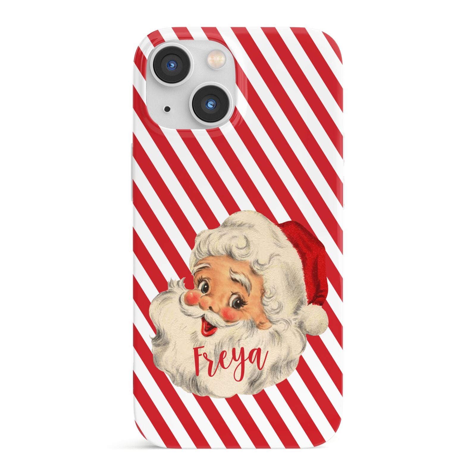 Vintage Santa Personalised iPhone 13 Mini Full Wrap 3D Snap Case
