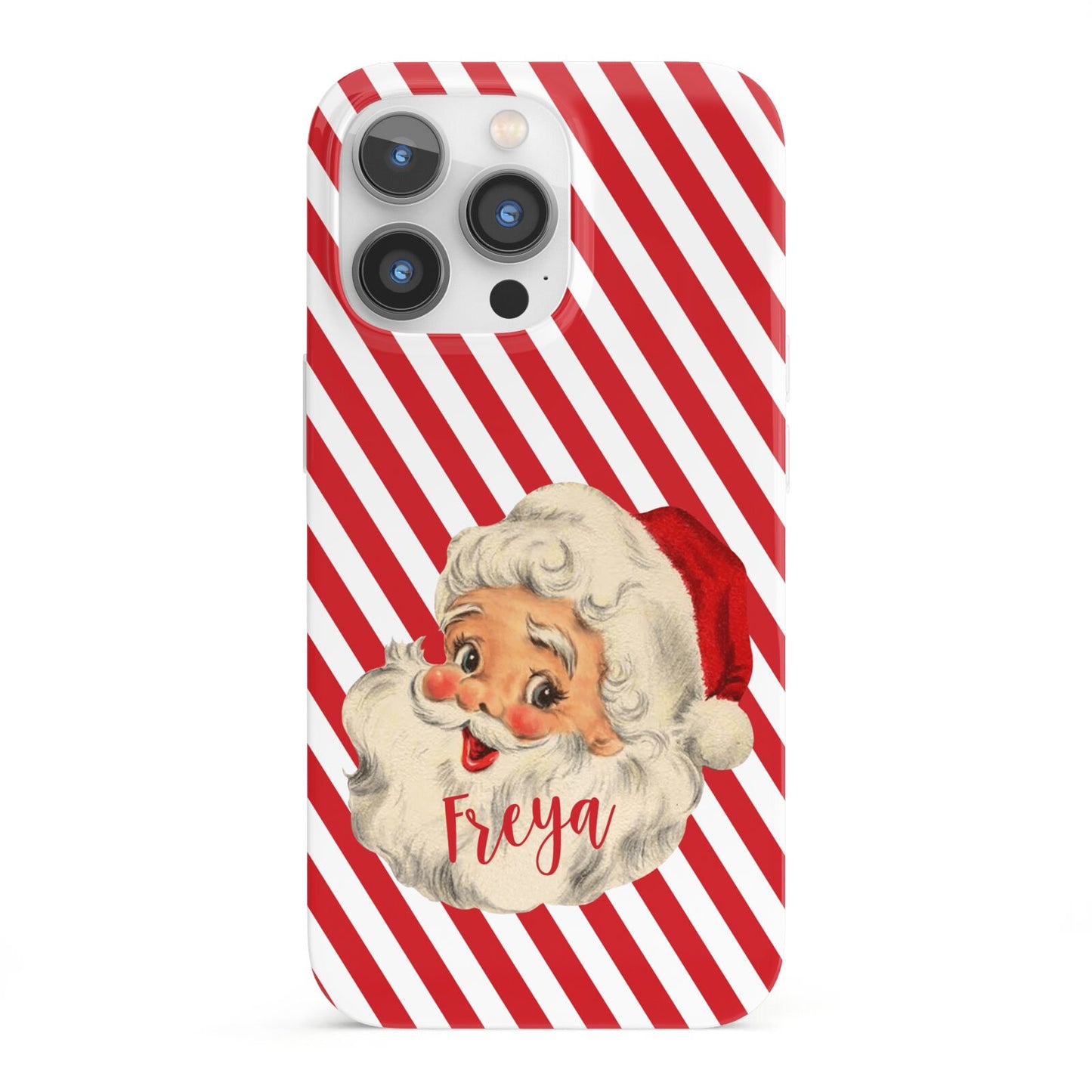 Vintage Santa Personalised iPhone 13 Pro Full Wrap 3D Snap Case
