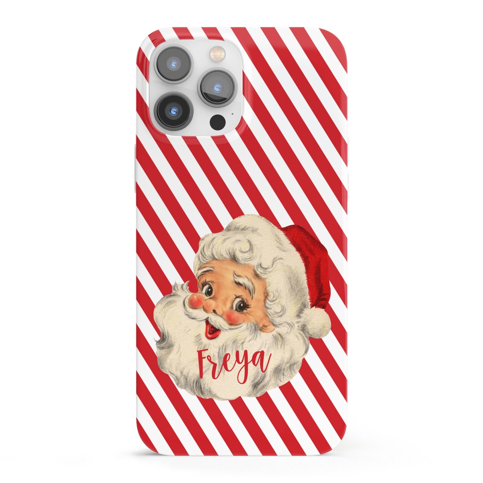 Vintage Santa Personalised iPhone 13 Pro Max Full Wrap 3D Snap Case