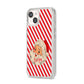 Vintage Santa Personalised iPhone 14 Clear Tough Case Starlight Angled Image