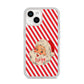 Vintage Santa Personalised iPhone 14 Clear Tough Case Starlight