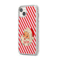 Vintage Santa Personalised iPhone 14 Plus Glitter Tough Case Starlight Angled Image