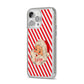 Vintage Santa Personalised iPhone 14 Pro Max Glitter Tough Case Silver Angled Image