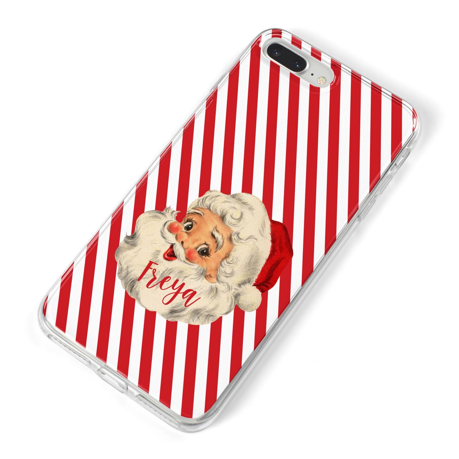 Vintage Santa Personalised iPhone 8 Plus Bumper Case on Silver iPhone Alternative Image