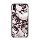 Viola Marble Apple iPhone Xs Max Impact Case Black Edge on Silver Phone