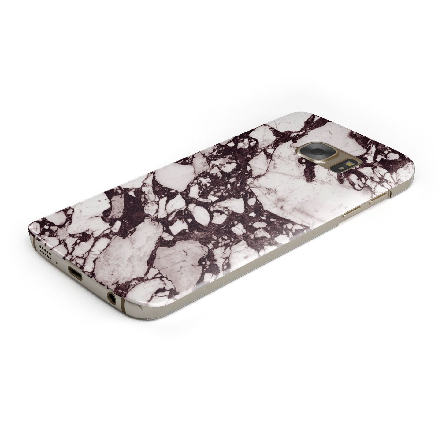 Viola Marble Protective Samsung Galaxy Case Angled Image