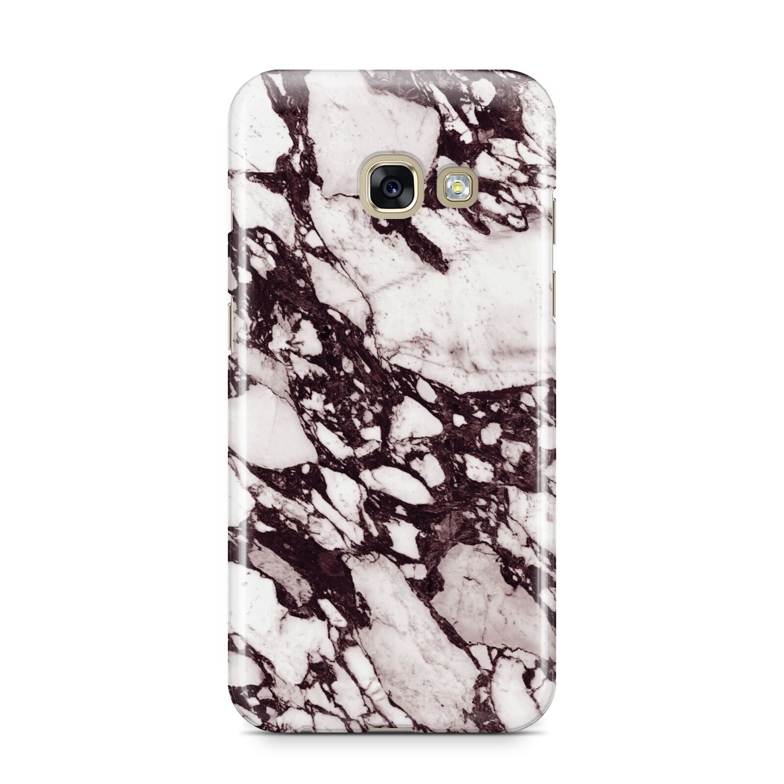 Viola Marble Samsung Galaxy A3 2017 Case on gold phone