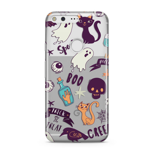 Wacky Purple and Orange Halloween Images Google Pixel Case