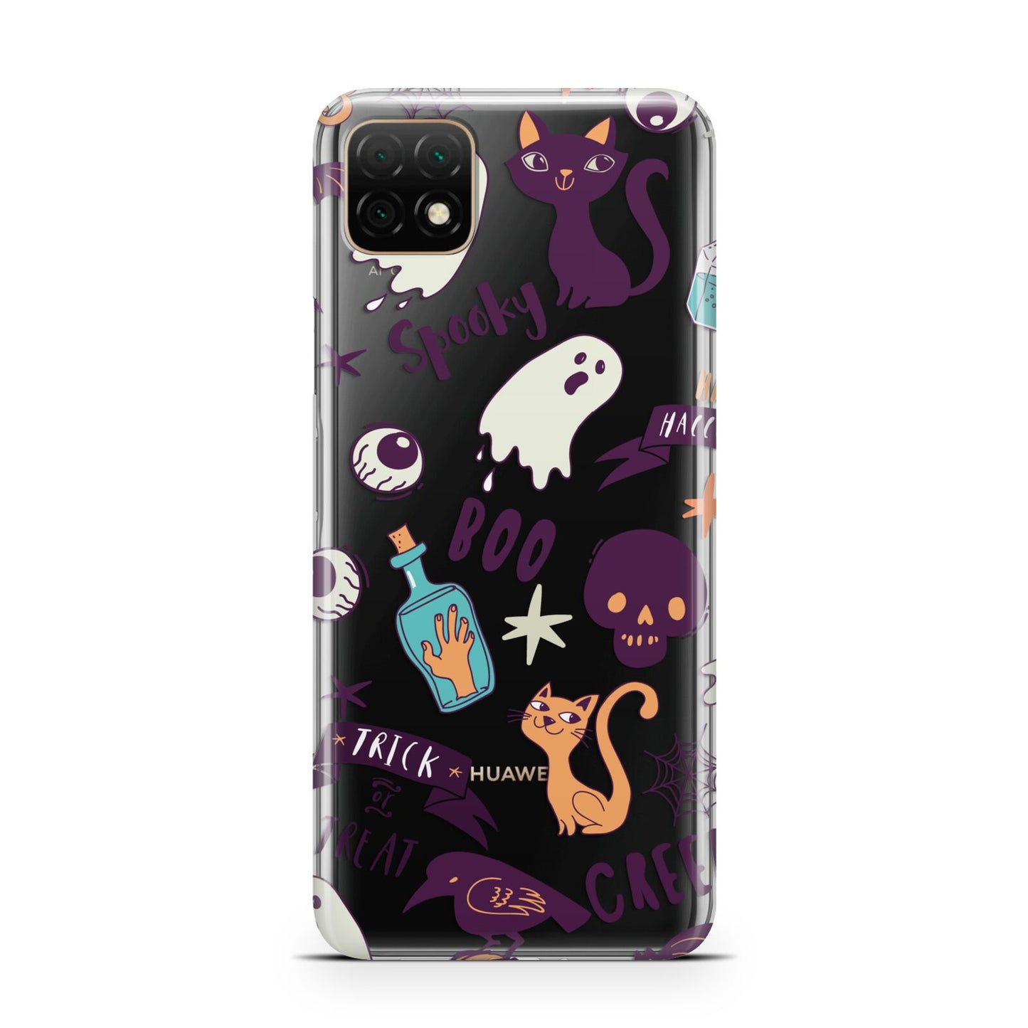 Wacky Purple and Orange Halloween Images Huawei Enjoy 20 Phone Case