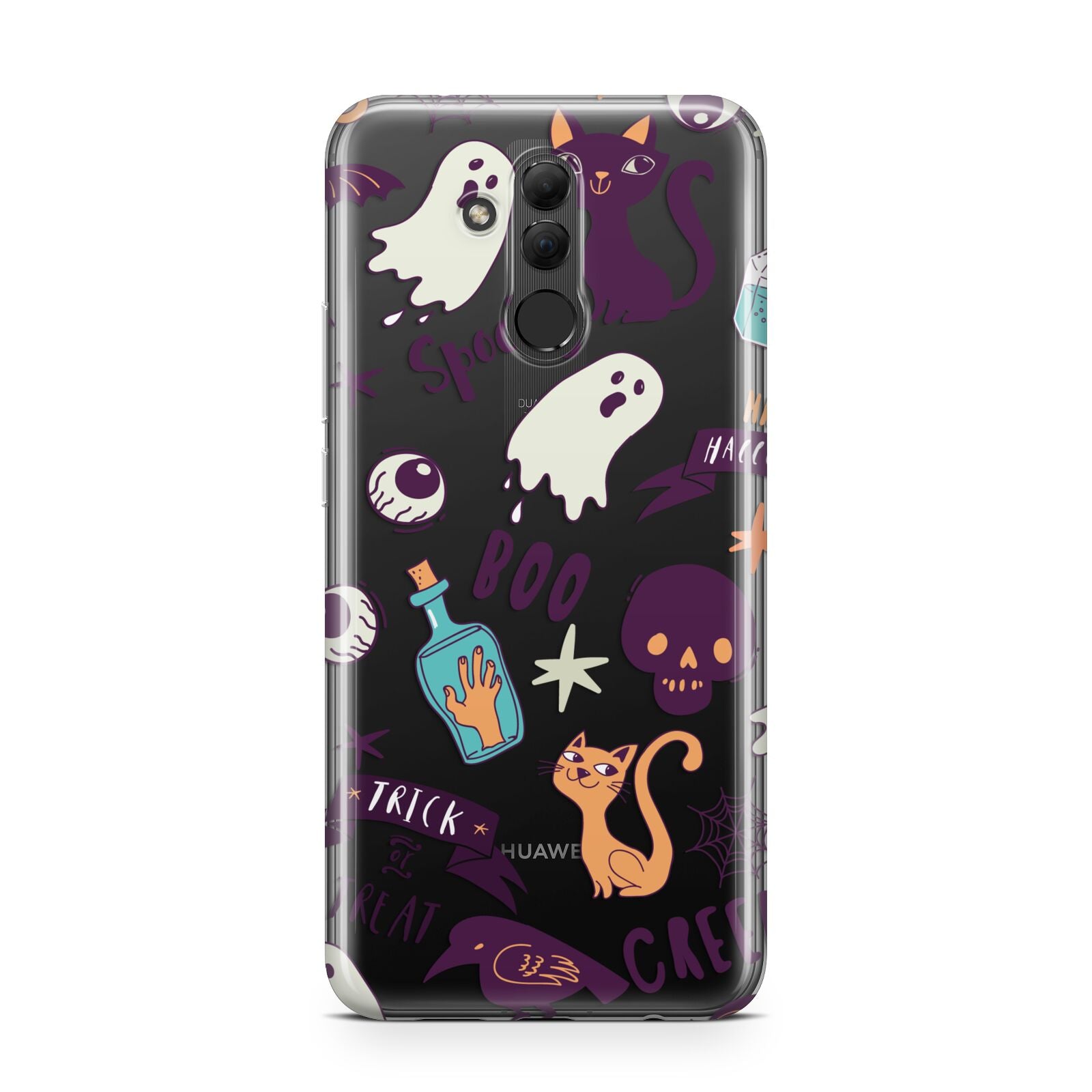 Wacky Purple and Orange Halloween Images Huawei Mate 20 Lite