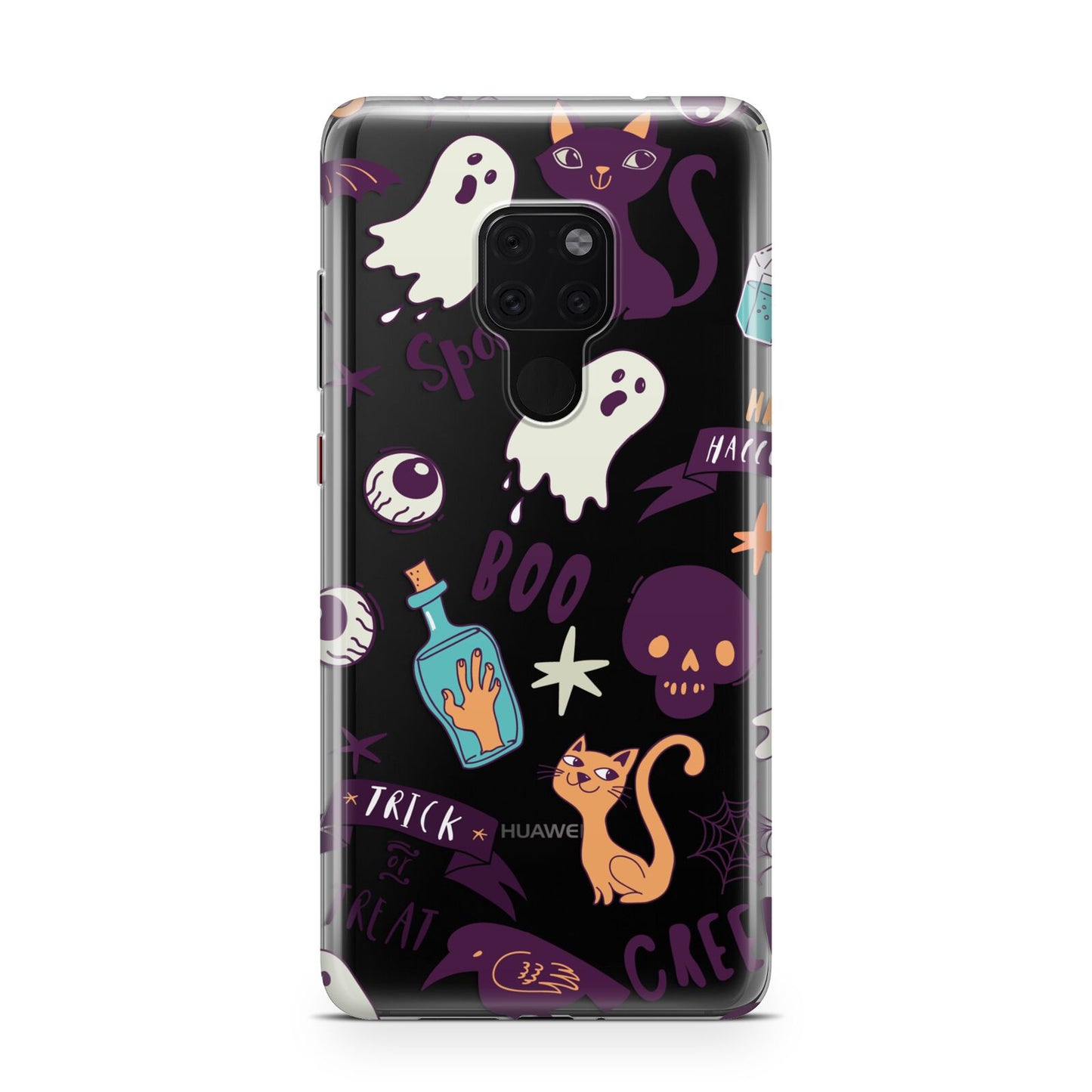 Wacky Purple and Orange Halloween Images Huawei Mate 20 Phone Case