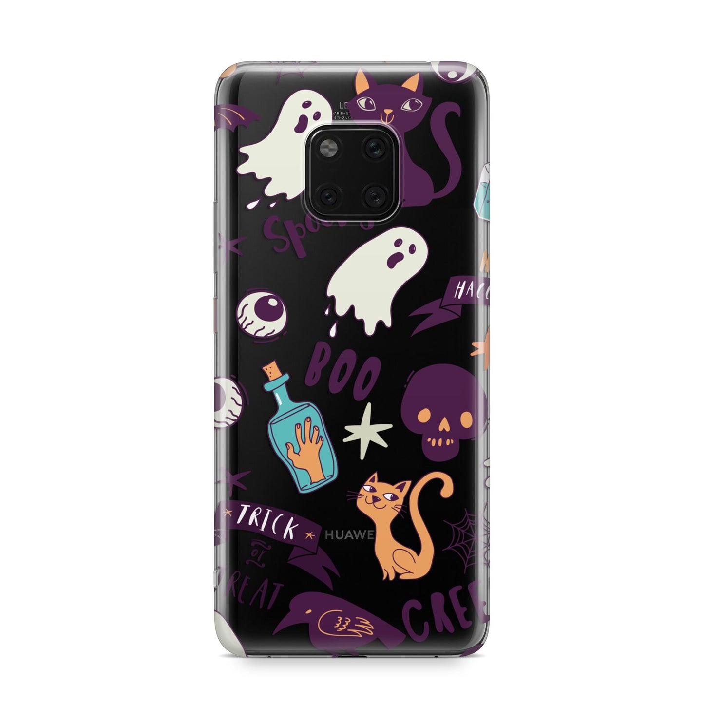 Wacky Purple and Orange Halloween Images Huawei Mate 20 Pro Phone Case