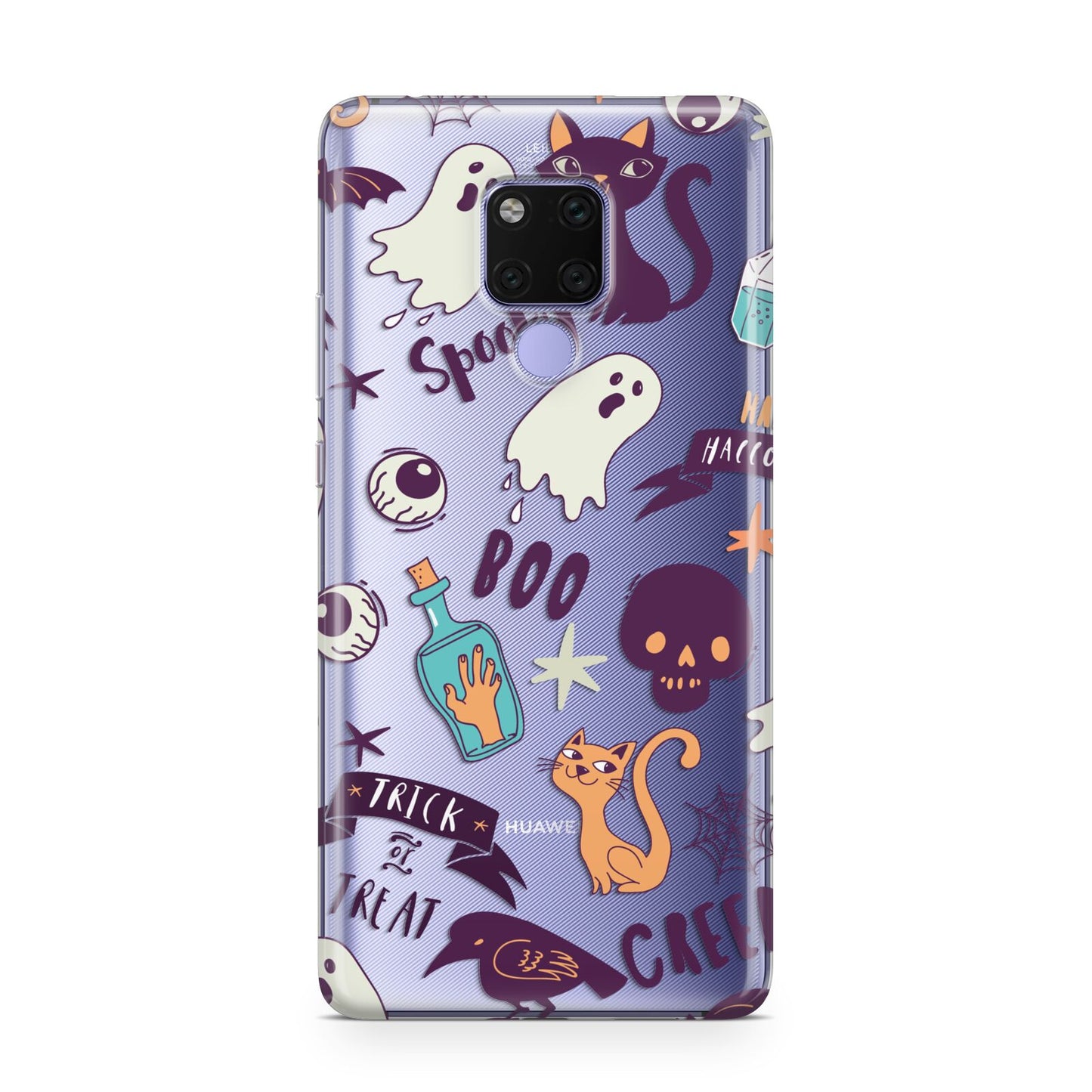 Wacky Purple and Orange Halloween Images Huawei Mate 20X Phone Case