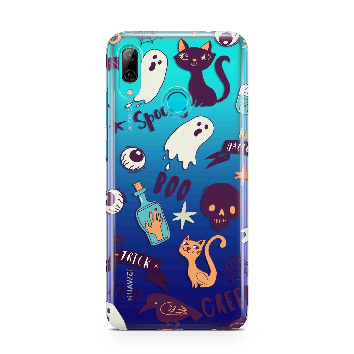 Wacky Purple and Orange Halloween Images Huawei P Smart 2019 Case