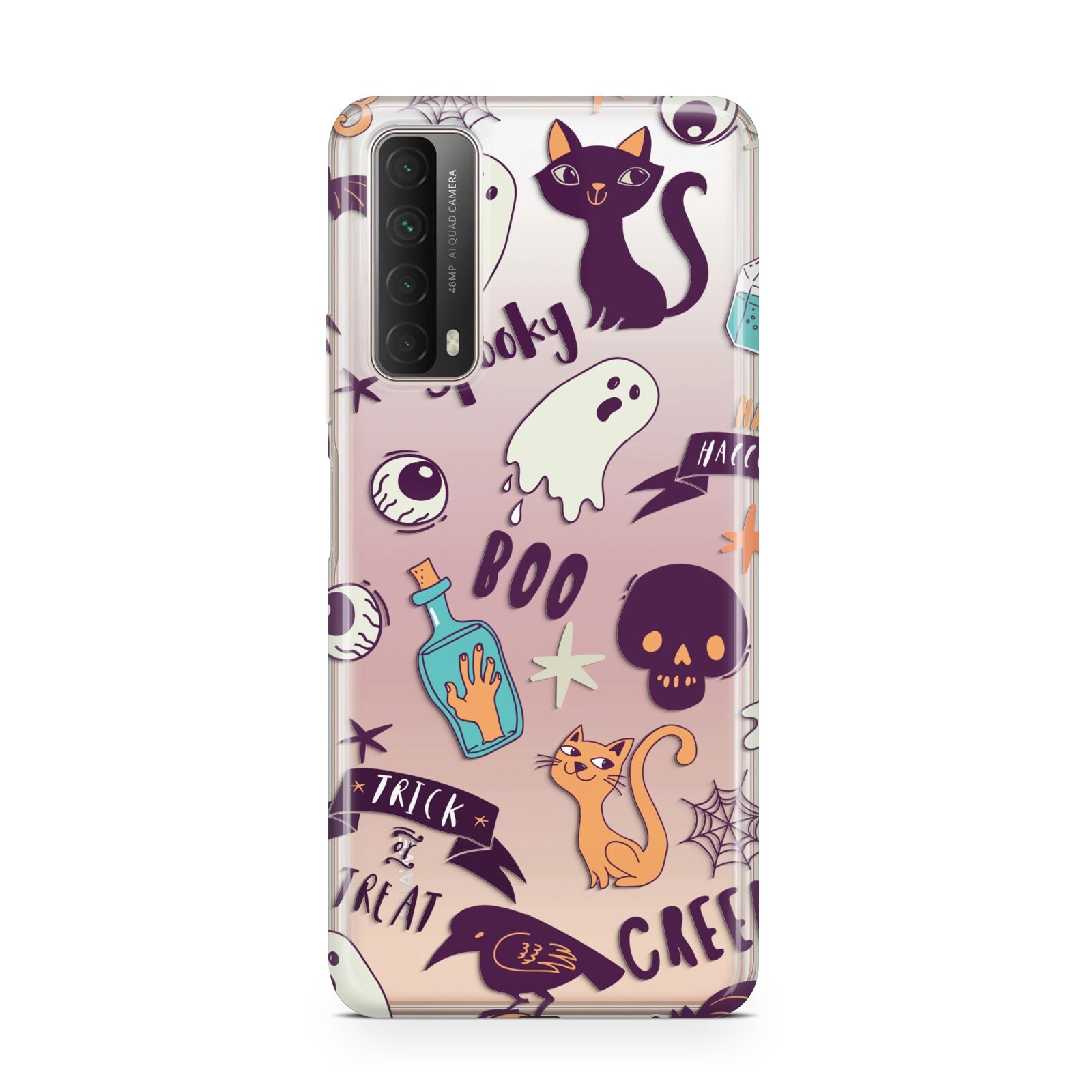 Wacky Purple and Orange Halloween Images Huawei P Smart 2021