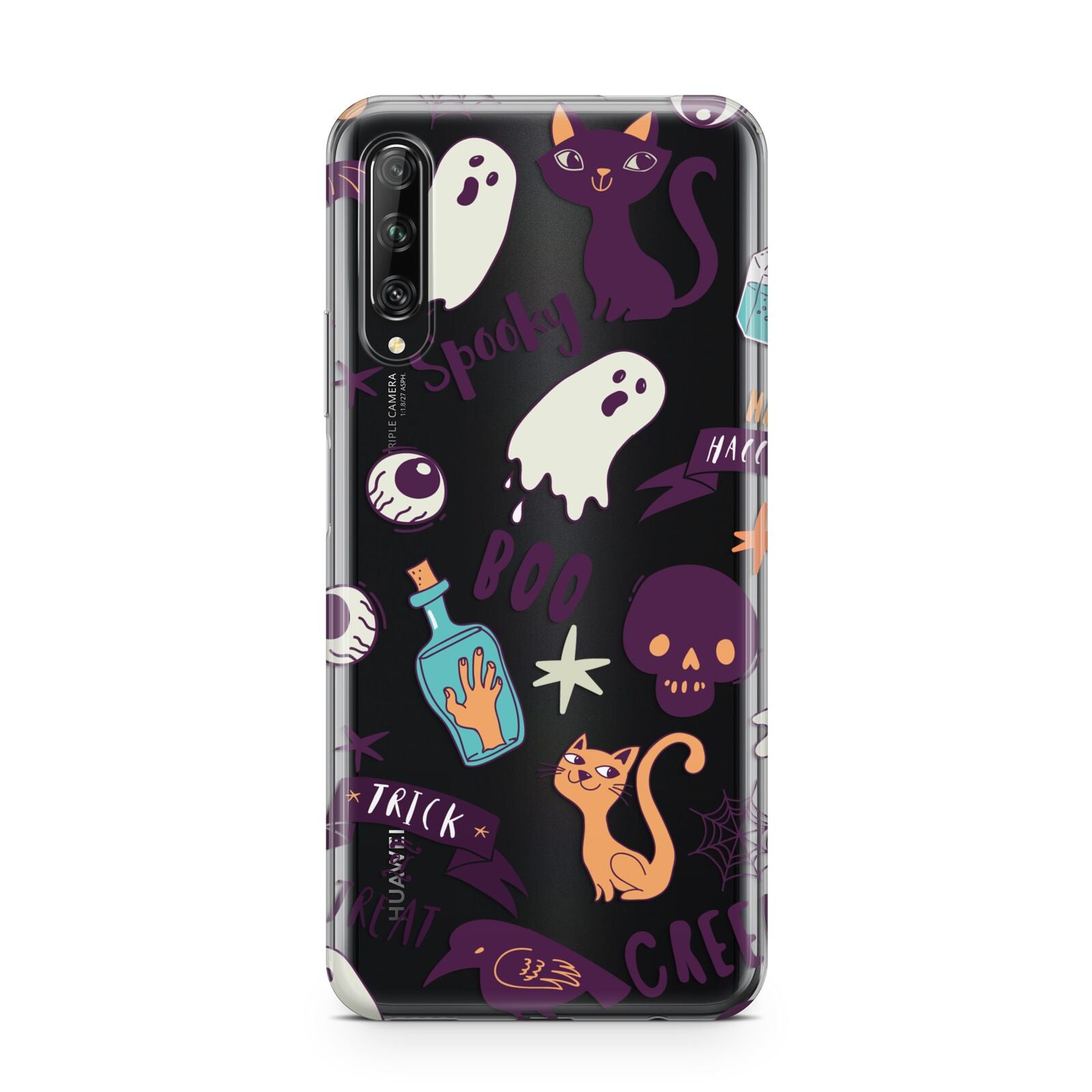 Wacky Purple and Orange Halloween Images Huawei P Smart Pro 2019