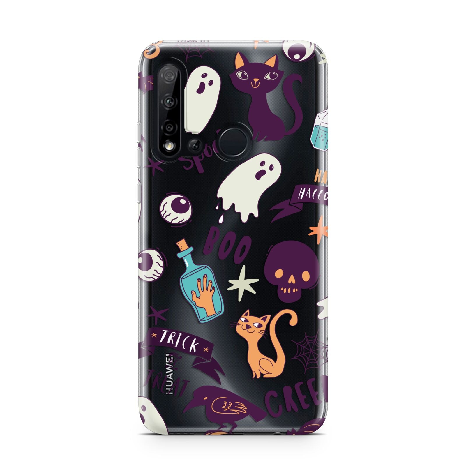 Wacky Purple and Orange Halloween Images Huawei P20 Lite 5G Phone Case