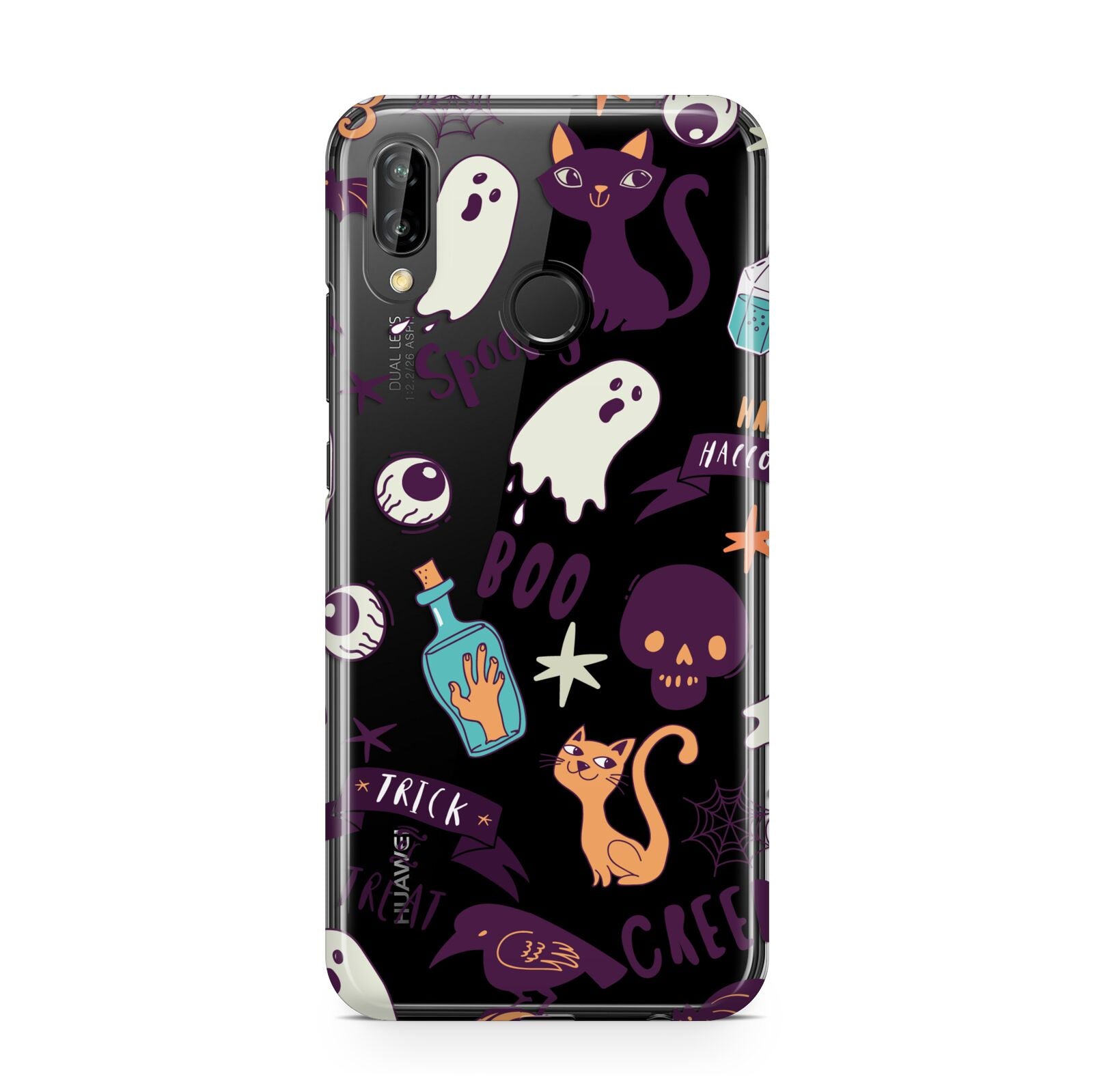 Wacky Purple and Orange Halloween Images Huawei P20 Lite Phone Case