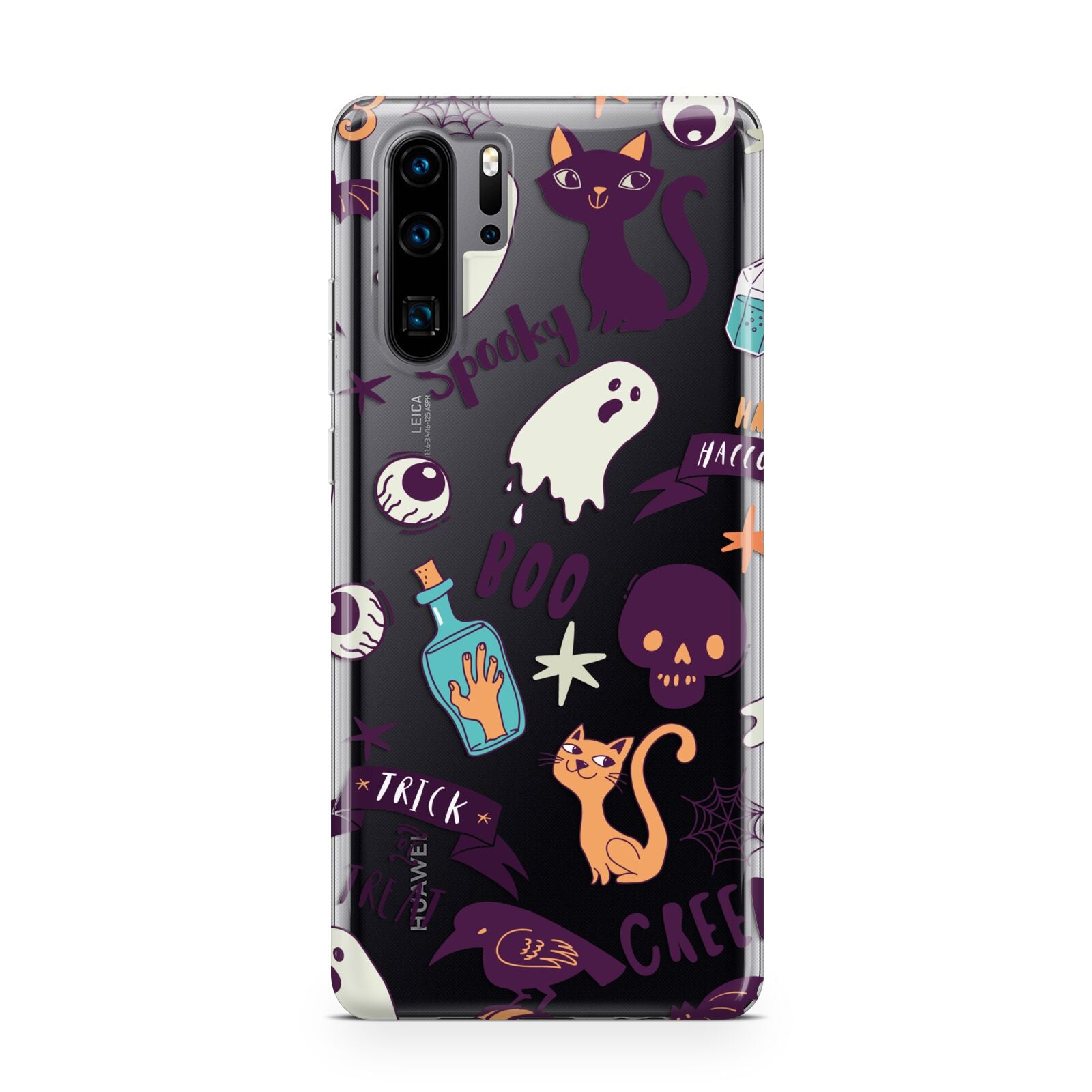 Wacky Purple and Orange Halloween Images Huawei P30 Pro Phone Case