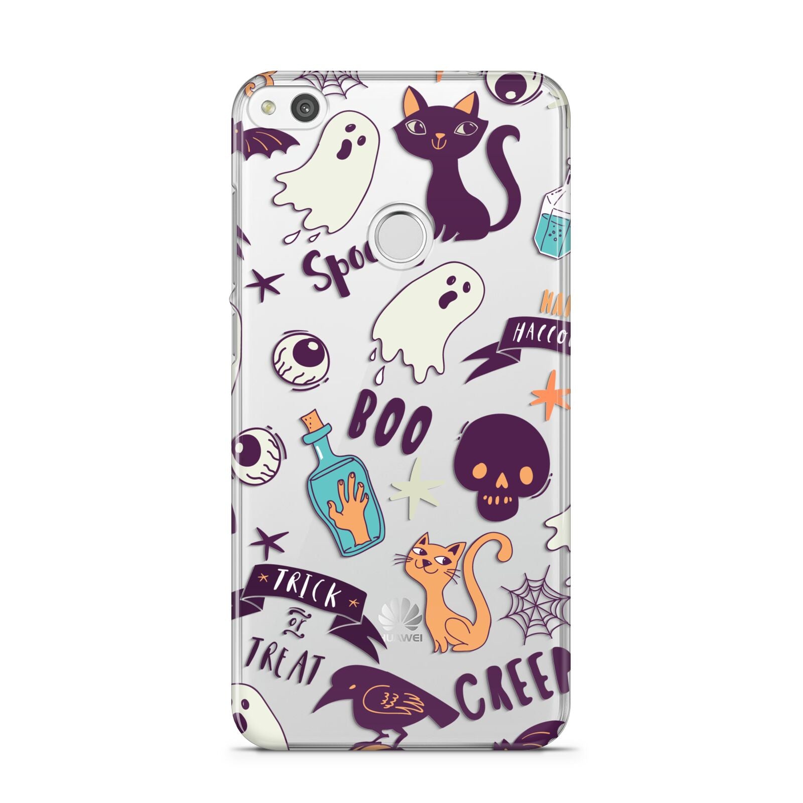 Wacky Purple and Orange Halloween Images Huawei P8 Lite Case