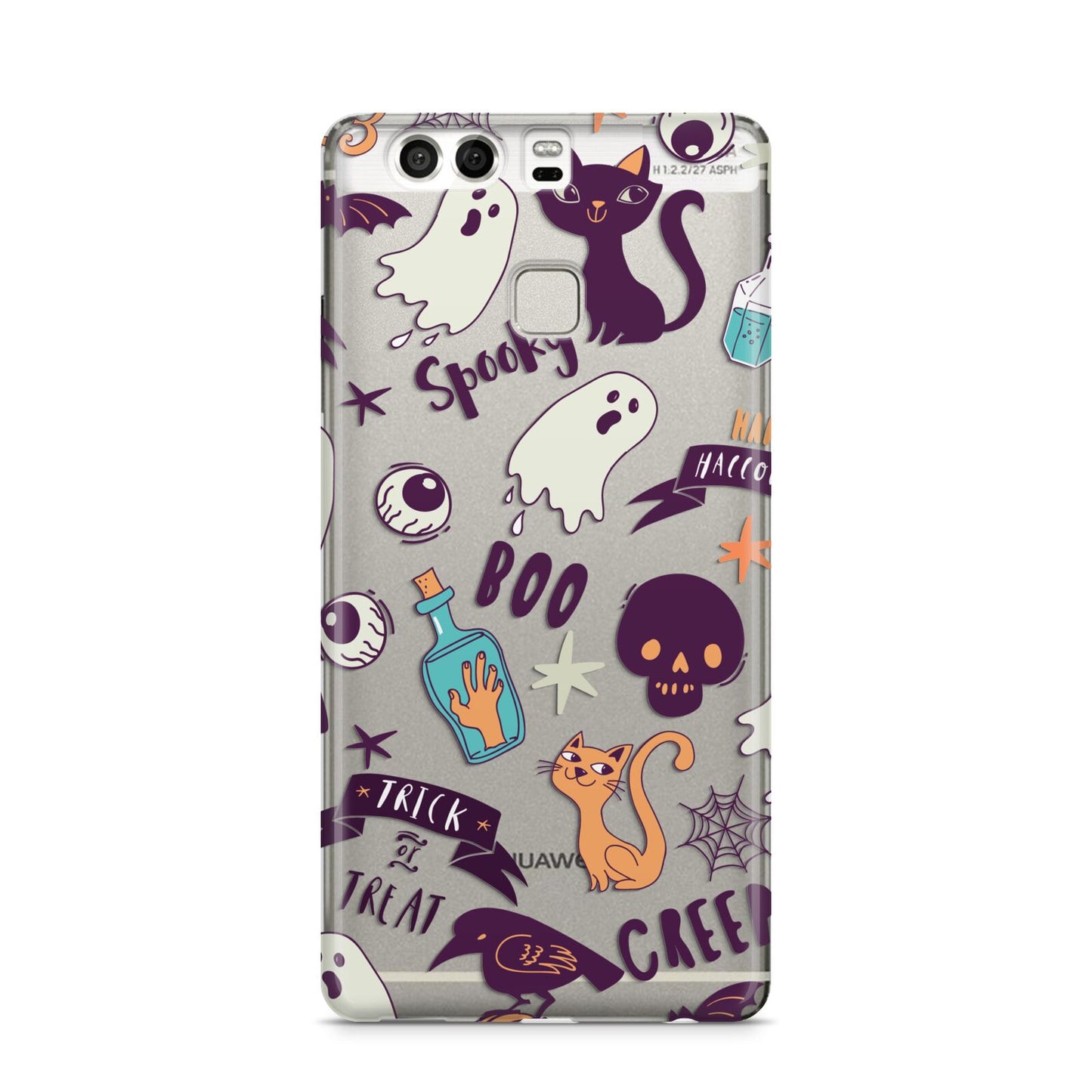 Wacky Purple and Orange Halloween Images Huawei P9 Case