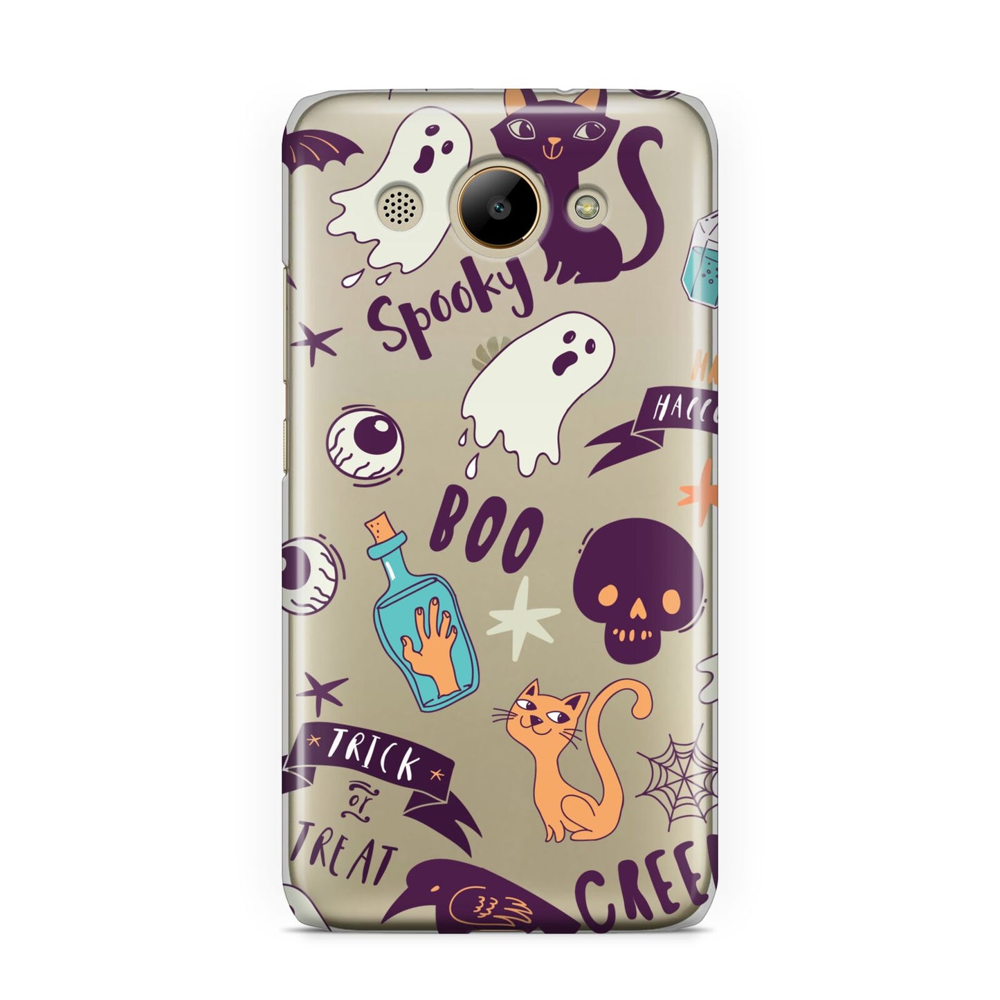 Wacky Purple and Orange Halloween Images Huawei Y3 2017