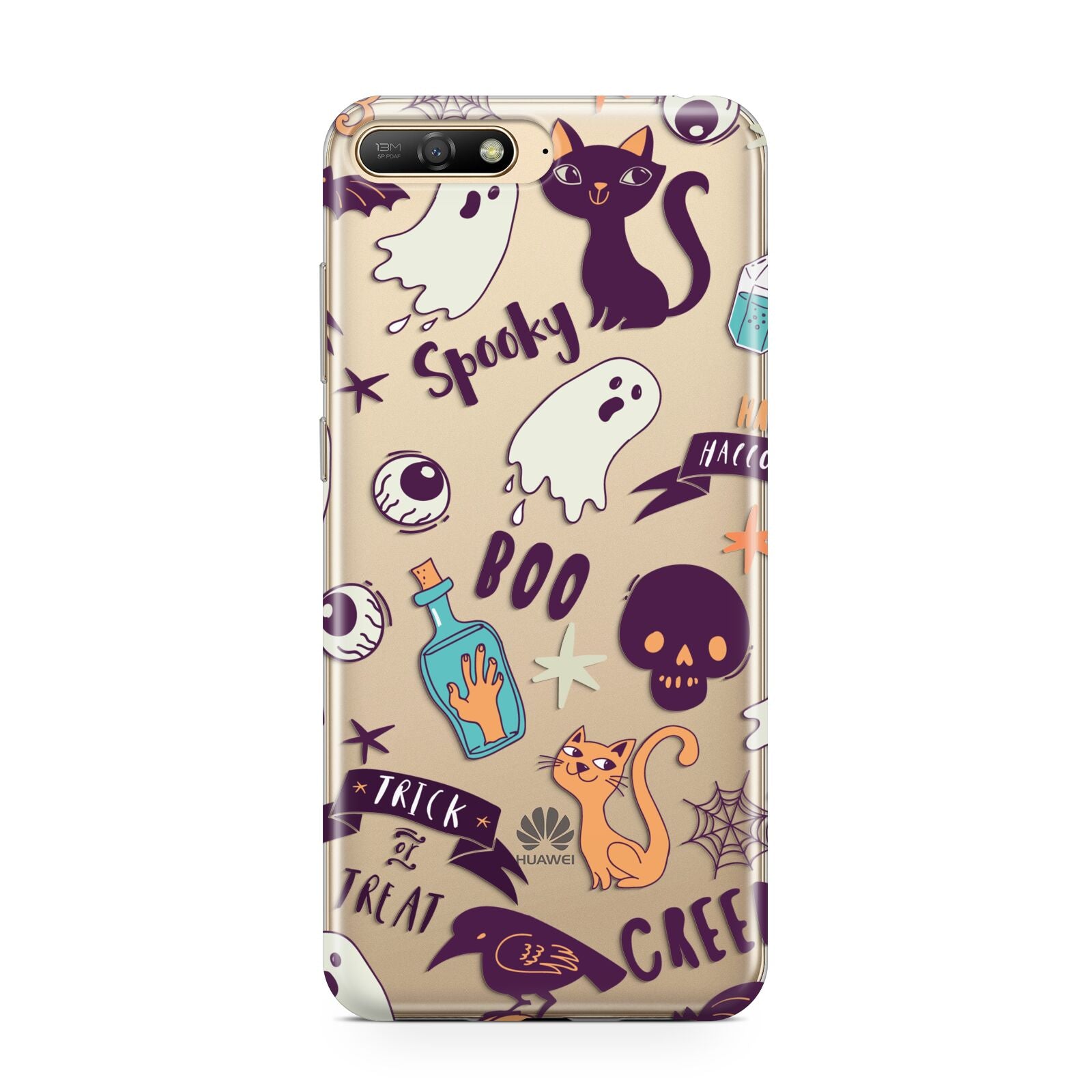 Wacky Purple and Orange Halloween Images Huawei Y6 2018