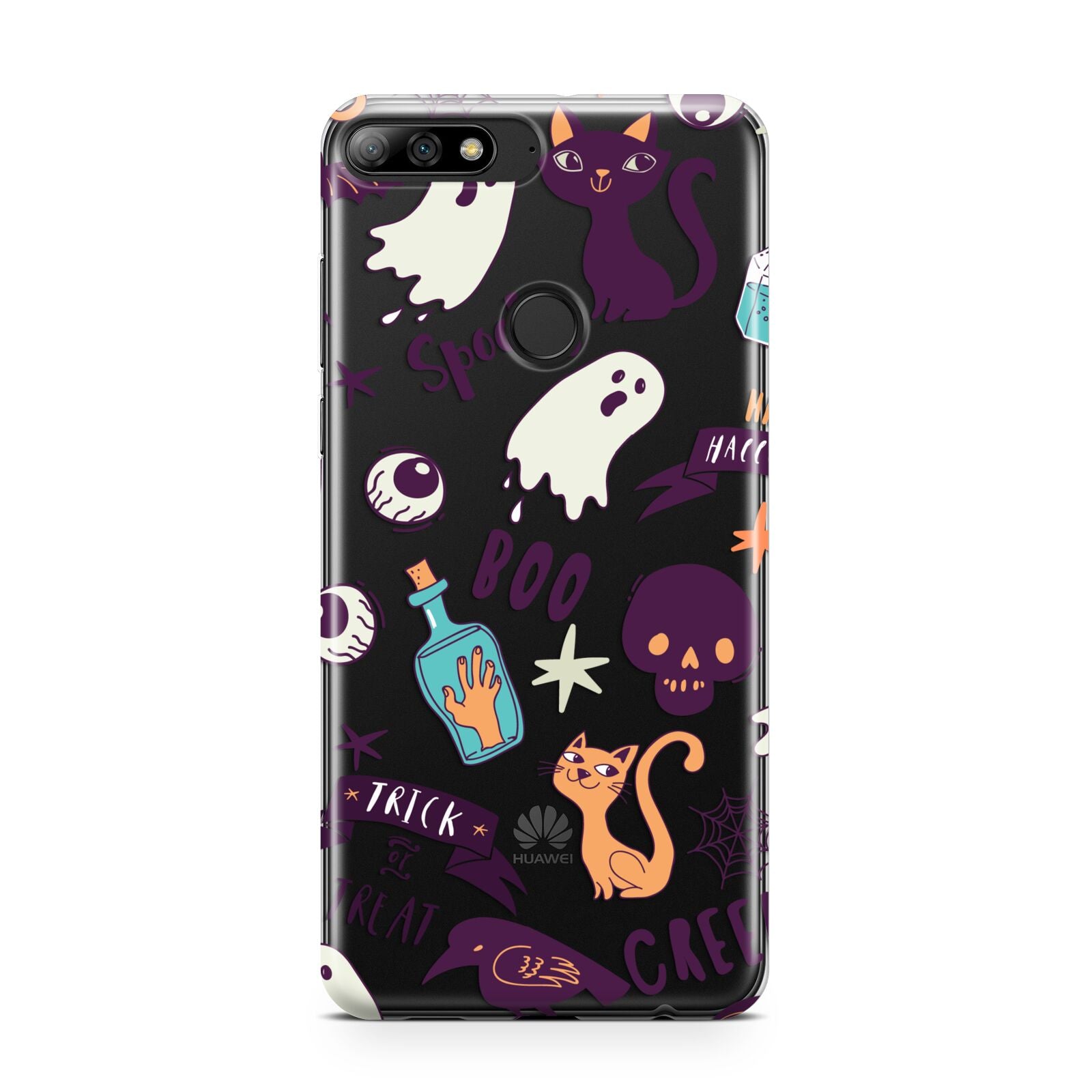 Wacky Purple and Orange Halloween Images Huawei Y7 2018