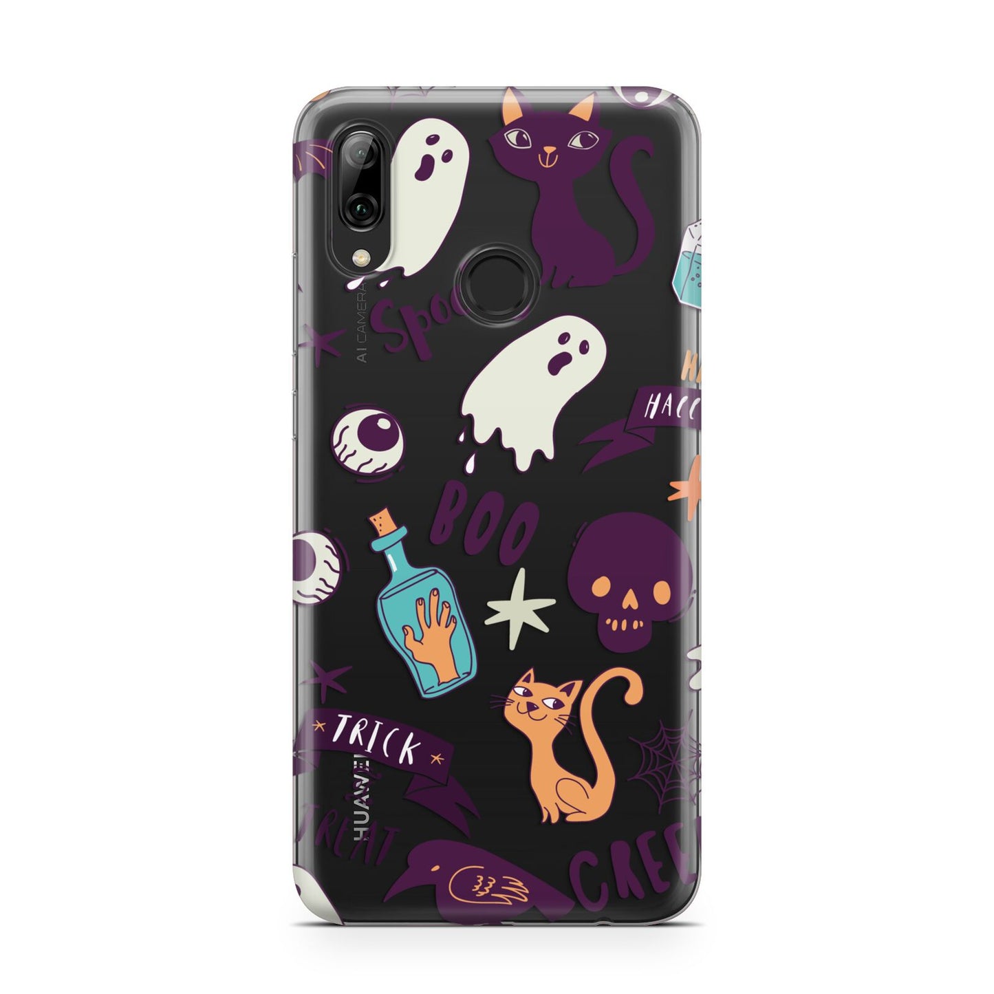 Wacky Purple and Orange Halloween Images Huawei Y7 2019