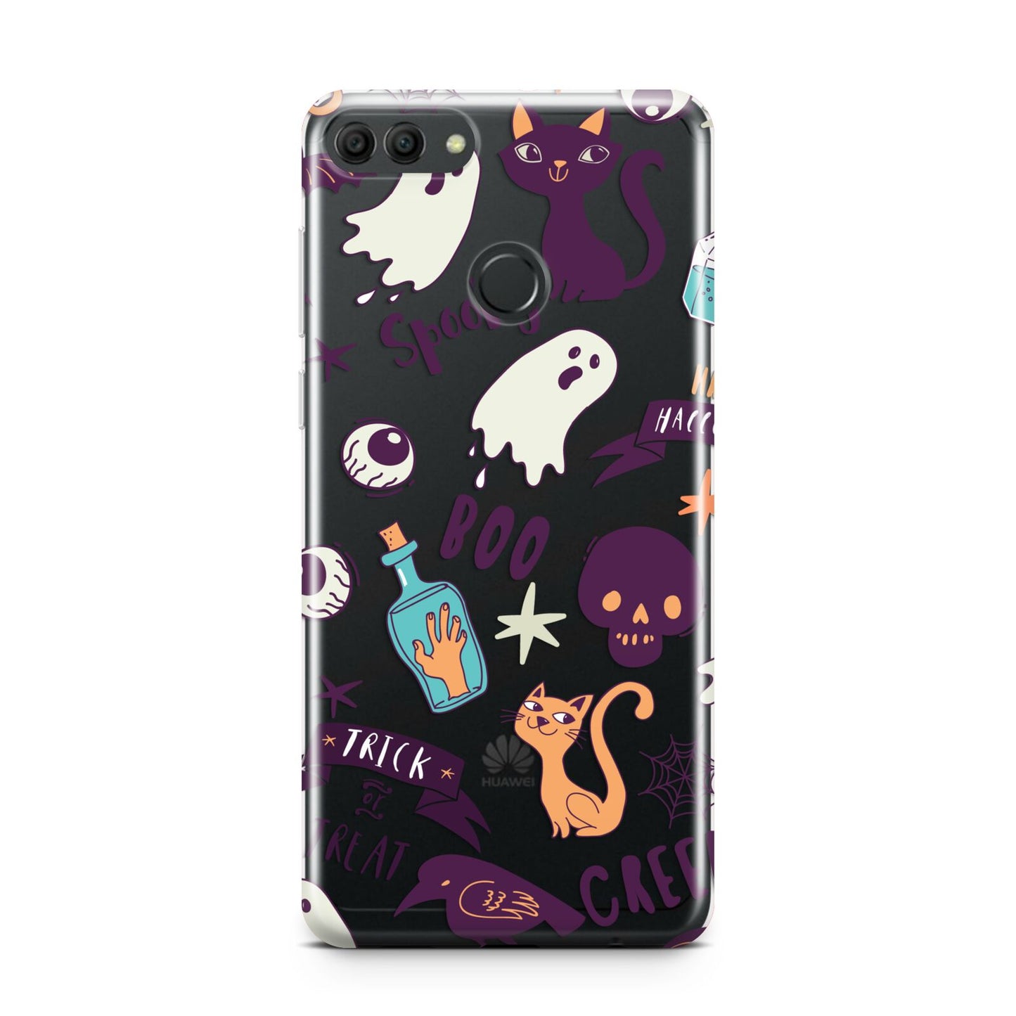 Wacky Purple and Orange Halloween Images Huawei Y9 2018