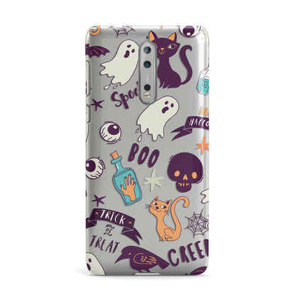 Wacky Purple and Orange Halloween Images Nokia Case