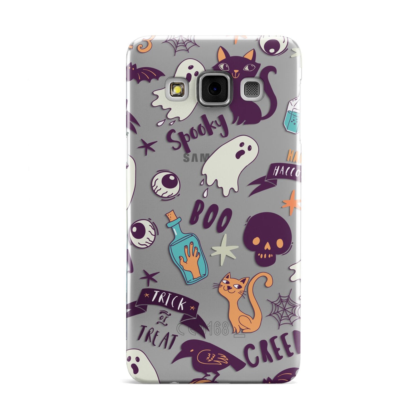 Wacky Purple and Orange Halloween Images Samsung Galaxy A3 Case