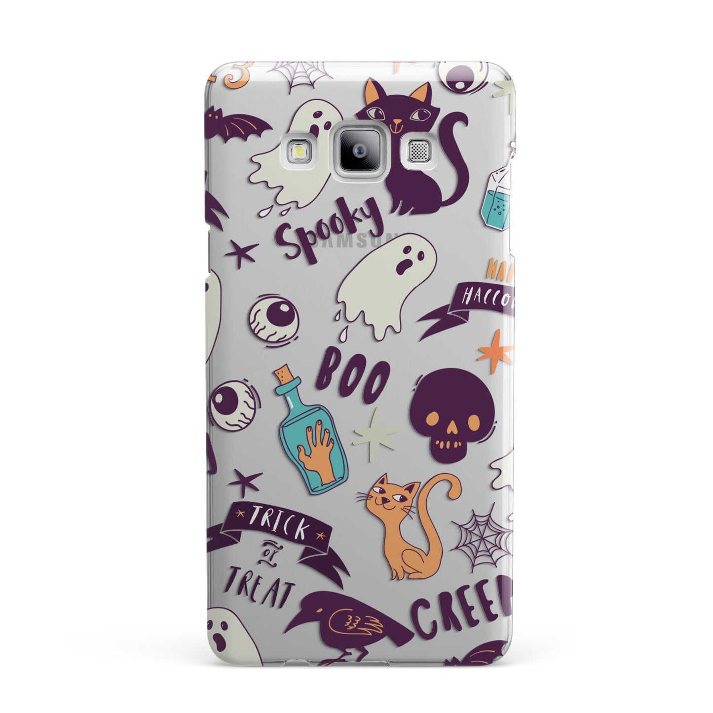 Wacky Purple and Orange Halloween Images Samsung Galaxy A7 2015 Case