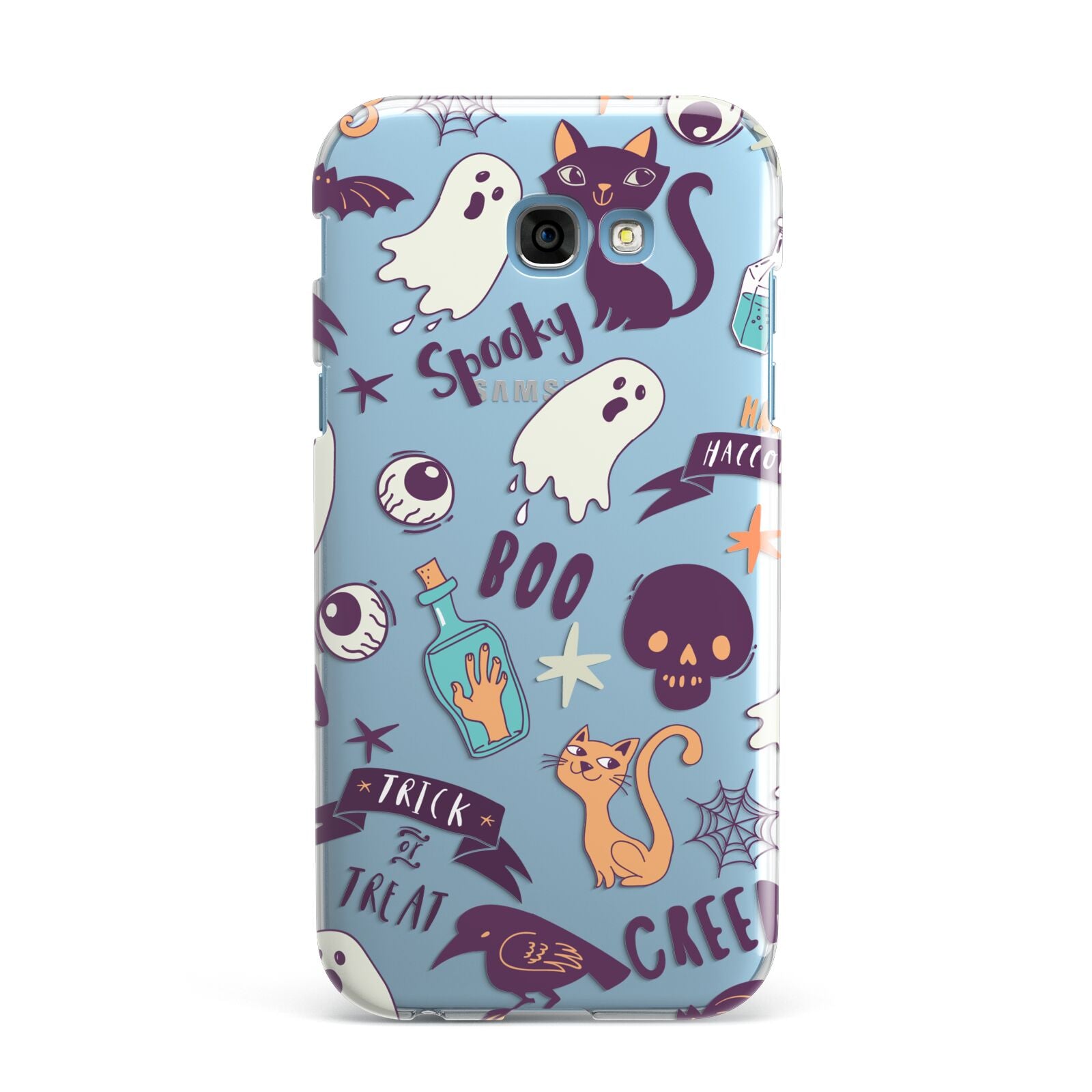 Wacky Purple and Orange Halloween Images Samsung Galaxy A7 2017 Case