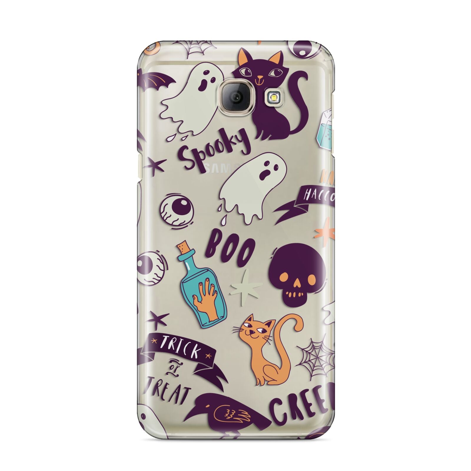 Wacky Purple and Orange Halloween Images Samsung Galaxy A8 2016 Case