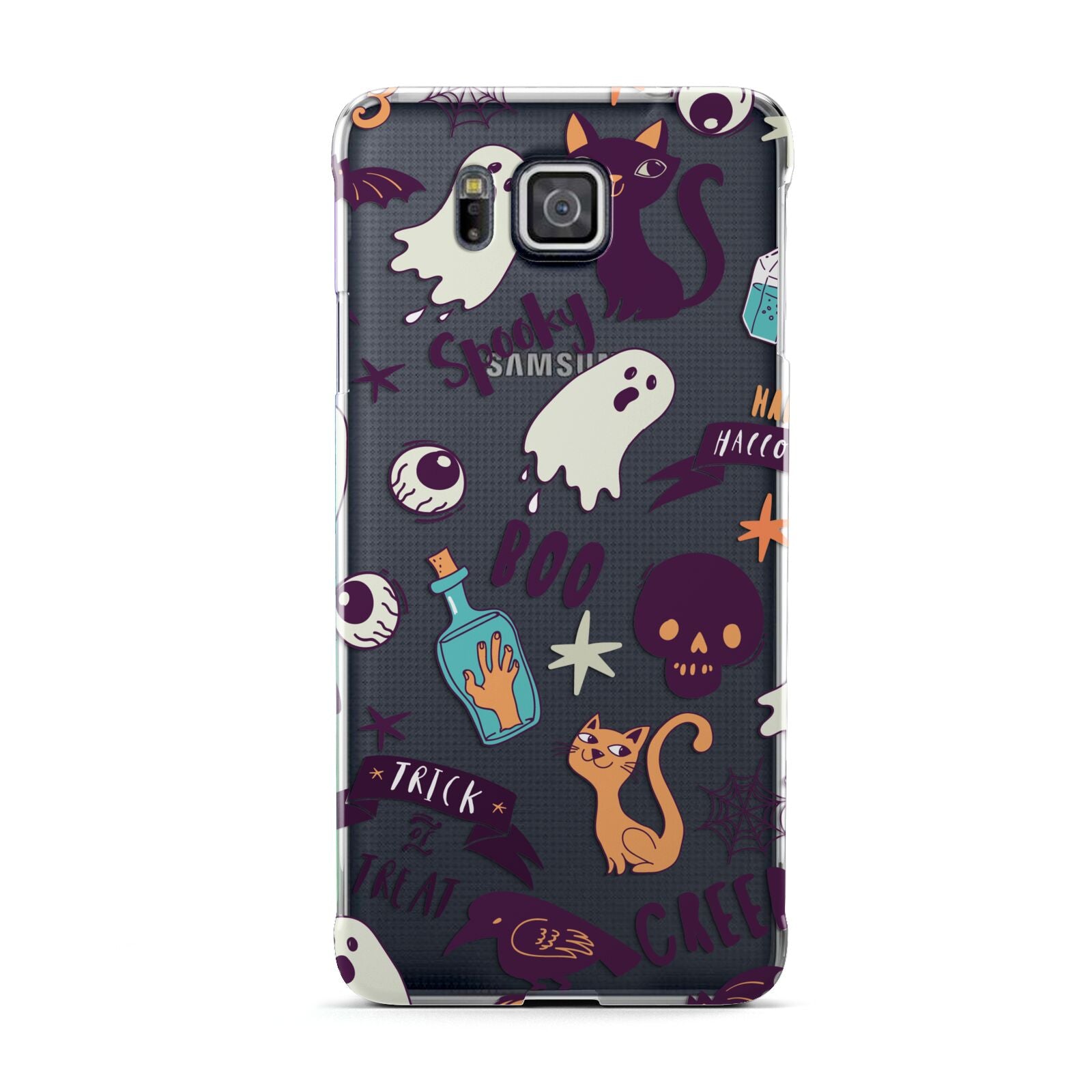 Wacky Purple and Orange Halloween Images Samsung Galaxy Alpha Case