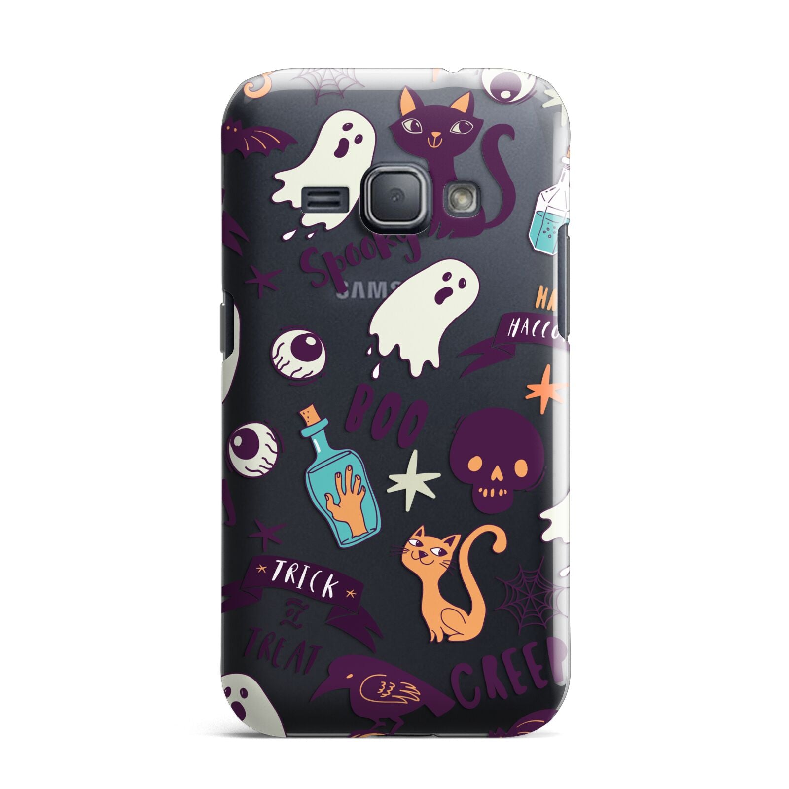 Wacky Purple and Orange Halloween Images Samsung Galaxy J1 2016 Case