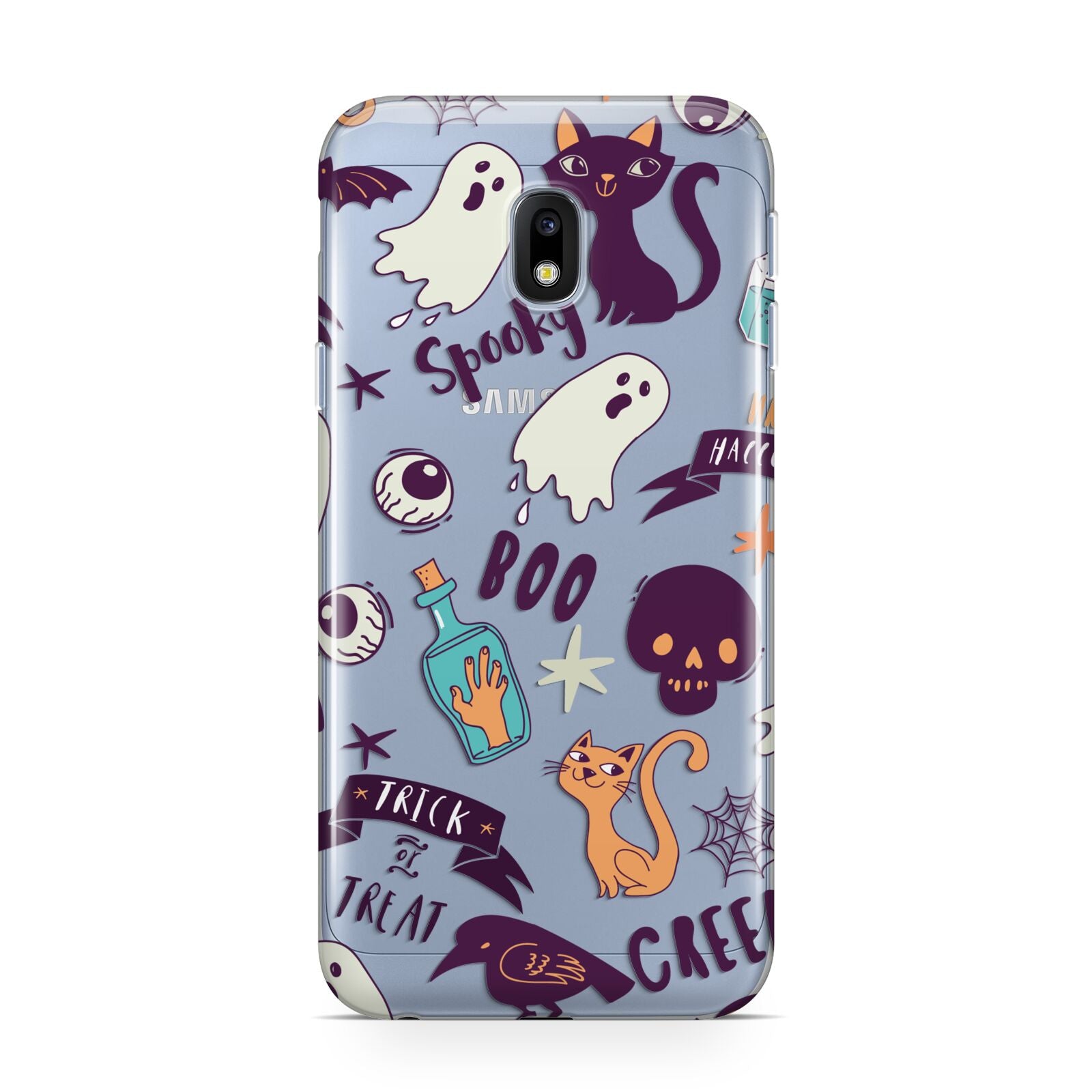 Wacky Purple and Orange Halloween Images Samsung Galaxy J3 2017 Case